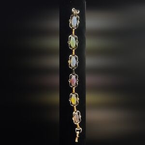 Vintage 1959 SARAH COVENTRY Sabrina Fair Watermelon Jelly Rhinestone Bracelet